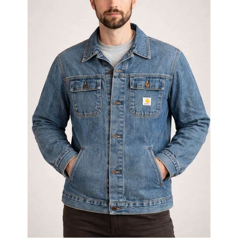Vintage Carhartt Denim Jean Jacket Large
